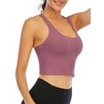 thumbnail image 5 of LELINTA Padded Sports Bra for Women Workout Fitness Running Crop Yoga Tank Tops with Built in Bra Camisole Longline Shirts, 5 of 8