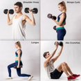 thumbnail image 2 of Lifepro 15lb Adjustable Free Weights Dumbbell Sets with Rack For Strength Training, Set Of 2 For Muscle Building - Hand Weights For Home Gym, 2 of 8