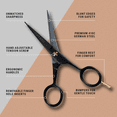 thumbnail image 7 of ONTAKI Beard & Mustache Scissors German Steel Grooming Kit with Combs & PU Leather Pouch, 5 Inch, 7 of 7
