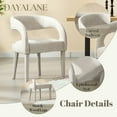 thumbnail image 2 of Dayalane Modern Upholstered Dining Chairs Set of 2, Linen Barrel Accent Chairs with Open Back and Arms, Comfy Kitchen & Dining Room Chairs with Wood Legs for Living Room/Bedroom,Beige, 2 of 8