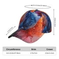 thumbnail image 2 of Fotbe Vibrant Hummingbird Watercolor Art Gorro Clásico de Béisbol, Gorra Ajustable con Broche Snapback, Gorro de Exterior de Algodón Suave, 2 of 6