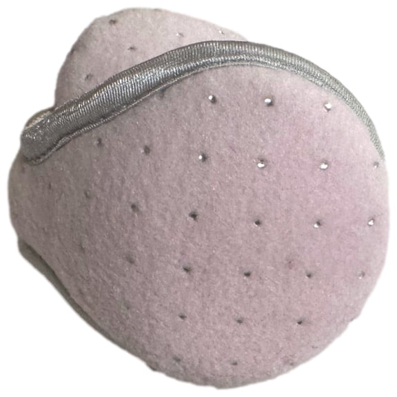 Girls Pink Fleece Rhinestone Ear Muffs Warmers