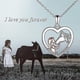 thumbnail image 2 of Collar de niña y caballo para niñas Joyas de caballos de plata esterlina Regalos de caballos para mujeres 18quot; Bdliv Feliz Sencillez, 2 of 5
