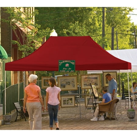 10' x 15' Pro Pop-up Canopy Straight Leg, Red Cover