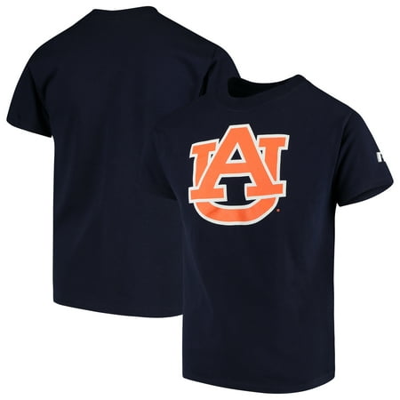 Auburn Tigers Russell Athletic Youth Oversized Graphic Crew Neck T-Shirt - Navy