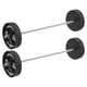 thumbnail image 1 of 2pcs Mini Barbell Doll House Miniature Barbell Prop Simulation Fitness Equipment Model, 1 of 4