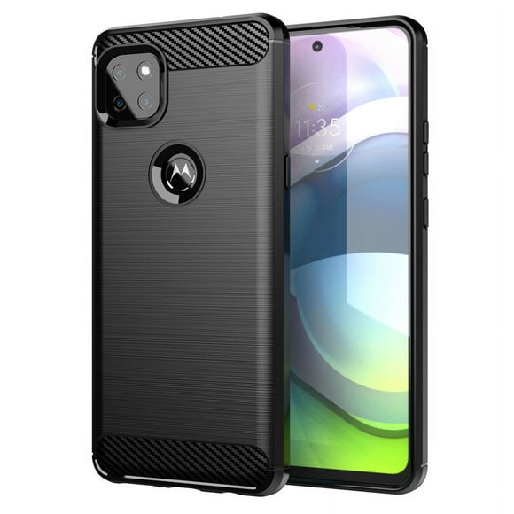Shockproof Carbon Fiber Case for Moto G 5G One 5G ACE Brushed Texture Rubber Silicone Case for moto one 5g UW Ace Phone Cover Black Moto One 5G Ace