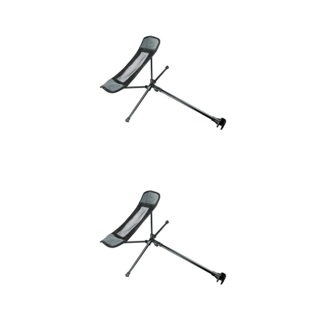 Yuarrent Silla plegable para exteriores, taburete de pierna de extensión retráctil, reposapiés de aleación de aluminio con rodamiento Gris 2Conjunto