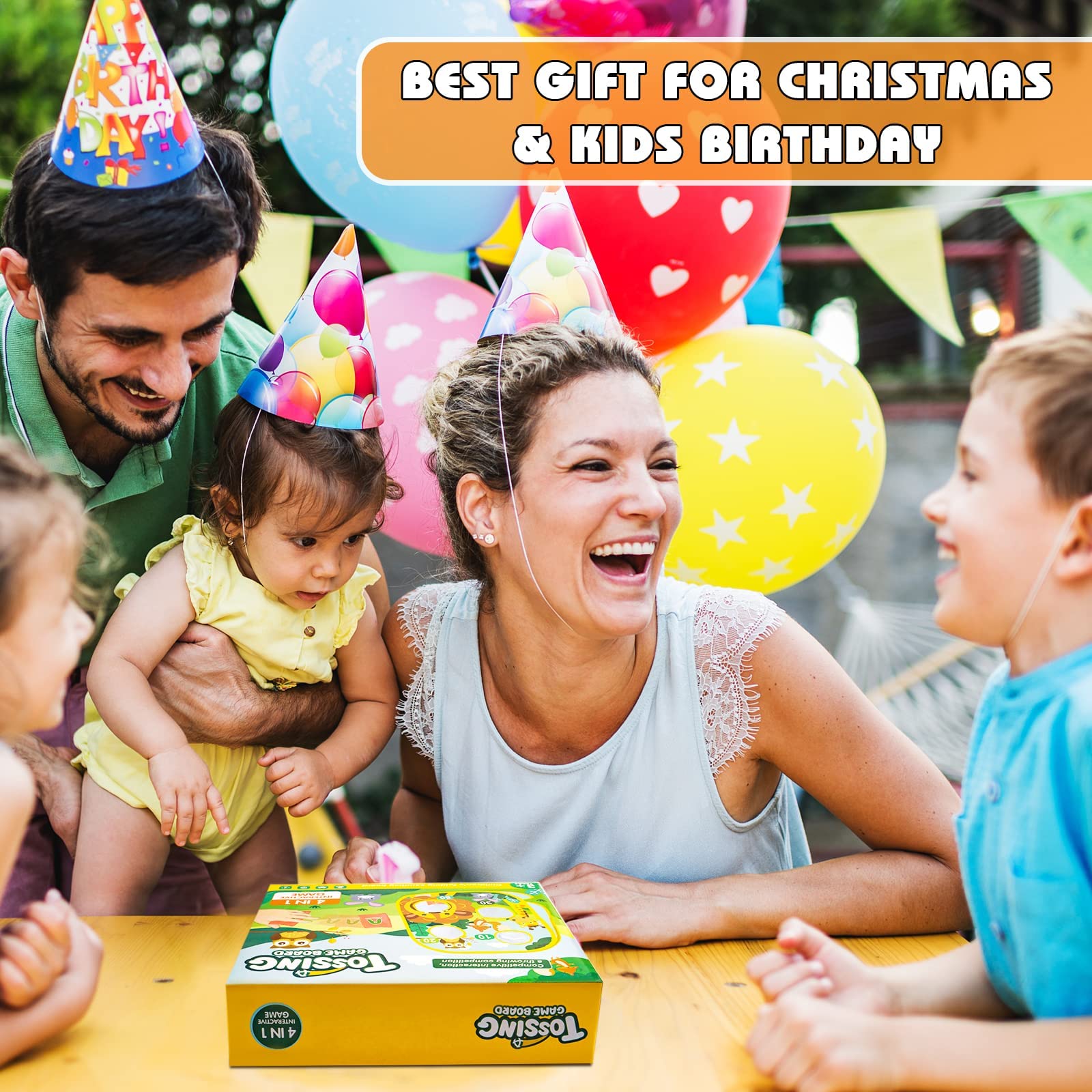 Happiwiz 3-in-1 Bean Bag Toss & Dart Board Game Set photo 2