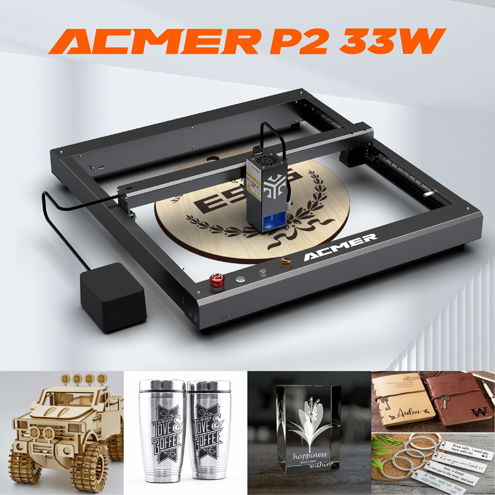 2024 Best 33W Laser Engraving Machine-ACMER P2