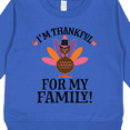 thumbnail image 3 of Inktastic Thanksgiving Girl Turkey Thankful for Family Toddler Sweatshirt, 3 of 4