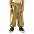 thumbnail image 5 of CAIVO Relaxed Fit Boys Pants For Kids Elastic Waist Everyday Trousers Summer Outdoor Trendy Solid Color Bottoms, 5 of 7