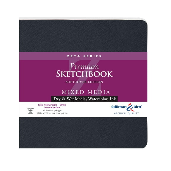 Stillman & Birn Zeta Series Premium Soft-Cover Sketchbook, 7.5" x 7.5"