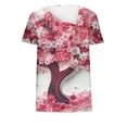 thumbnail image 4 of Top de Verano de las Mujeres, Cuello en V Moda Casual de Manga Corta Blusa, Primavera Y Verano Ligero Top, 4 of 9