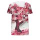 thumbnail image 4 of Top de Verano de las Mujeres, Cuello en V Moda Casual de Manga Corta Blusa, Primavera Y Verano Ligero Top, 4 of 9