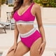 thumbnail image 2 of Traje de Baño de Bikini de Mujer Cuerpo Dividido Cintura Alta Abdominal Que Cubre Traje de Baño Ajustado, Ropa de Playa Sexy de Poliéster para la Piscina, el Mar Y el Verano, 2 of 9