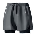thumbnail image 5 of Ceisia Men's Slim Double-layer Professional Gift Sports Quick-dry Shorts Breathable Reflective Strip Multi-Color, 5 of 5