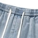 thumbnail image 5 of Mens Casual Pantalones Cortos Color Sólido Elástico Cintura Cordón Denim, Algodón Ligero para el Aire Libre Y Uso Diario, 5 of 9