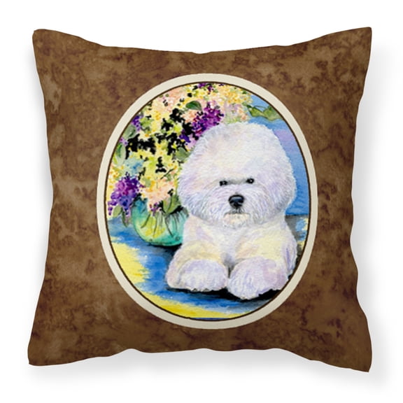 Carolines Treasures SS8295PW1414 Bichon Frise Fabric Decorative Pillow, 14Hx14W, multicolor