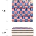 thumbnail image 3 of FMSHPON Independence Day Theme American Flag Set of 8 Coaster for Drinks, Absorbent Ceramic Stone Coasters Cup Mat with Cork Base for Home Kitchen Room Coffee Table Bar Decor, 3 of 4