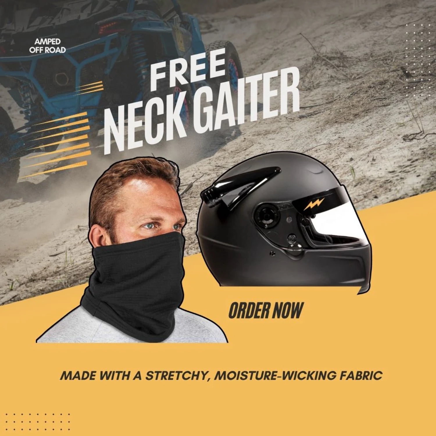 AMPED Off-Road FS1 UTV FULL FACE DOT HELMET