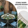 thumbnail image 2 of St. Patrick's Day Round Fitted Tablecloth with Elastic Edge Green Leopard Shamrocks Rainbow Love Linen Texture Table Cover Fit for 55"-60" Tables Waterproof Tablecloths for Dinner Camping Picnic, 2 of 9