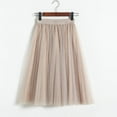 thumbnail image 2 of Women's A Line Pleated Skirt Chiffon High Waist Mid Long Tutu Ruffle Mesh Flowy, 2 of 2