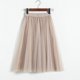 thumbnail image 2 of Falda tutú plisada de línea A para mujer - Gasa de malla, cintura alta, estilo vintage, talla única, primavera/verano/otoño, 2 of 4