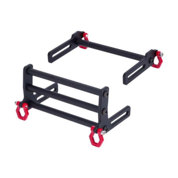 Accesorios de metal para barra de parachoques RC, pieza de repuesto, fácil de instalar, mejora frontal resistente Negro