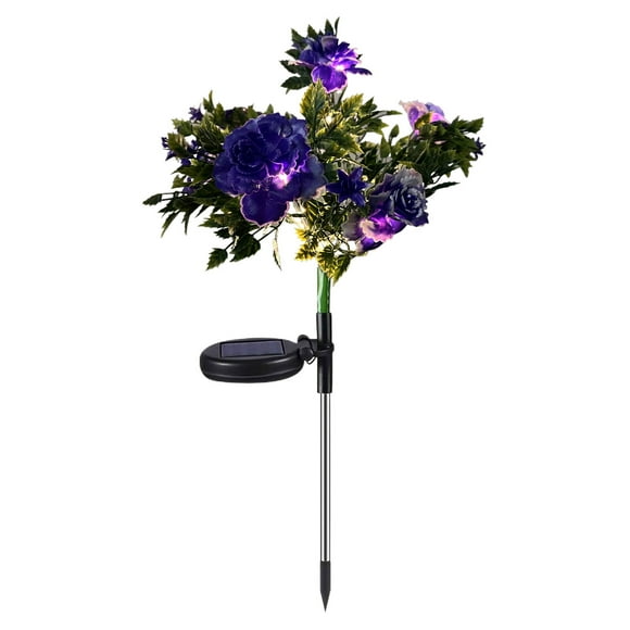 Advancent Protección solar durable de las linternas del clavel del acero inoxidable durante 10-12 horas de energía solar de siembra anti Jardín y Patio púrpura