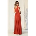 thumbnail image 2 of Juniors Womens Long Bridesmaids Cold Shoulder Dress, 2 of 5
