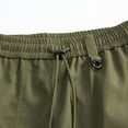 thumbnail image 5 of Afuyipoi Mens Cargo Pants Elastic Waist with Drawstring Windproof Outdoor Sports Jogger Trousers Army Green Size L, 5 of 9