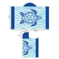 thumbnail image 5 of GYRATEDREAM Kids Hooded Poncho Towels, Boys Girls Soft & Absorbent Microfiber Cartoon Print Beach Towel, Swimming Pool Changing Robe Bathrobe Bath Towel Blue for 8-10Y, 5 of 8