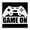 Game On Controller Joypad, variant on 100% Gamer Black & White Canvas Wall Art, design by Kim Allen