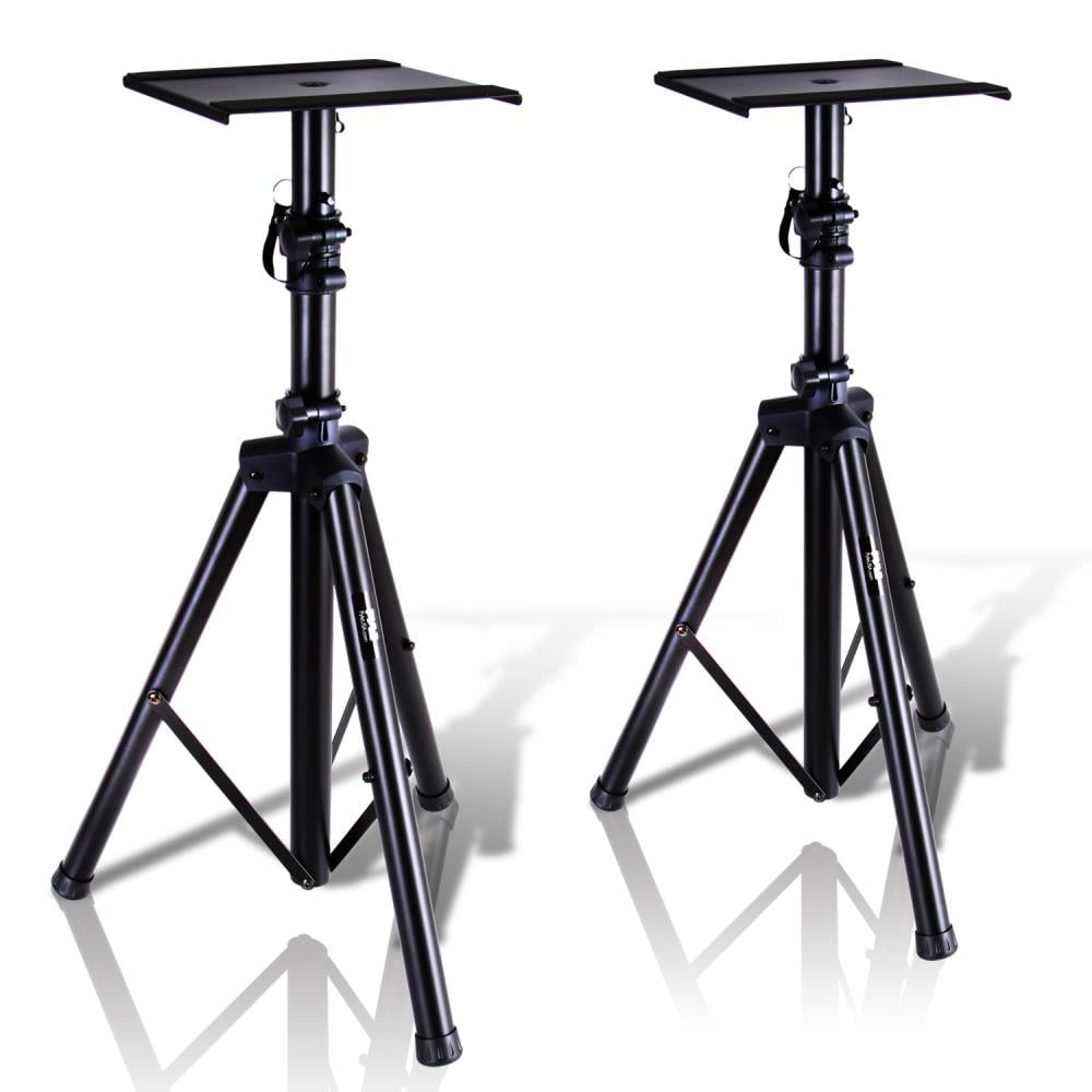 Universal Device Stands Pair Dual Studio Monitor Speaker Stand Mounts 