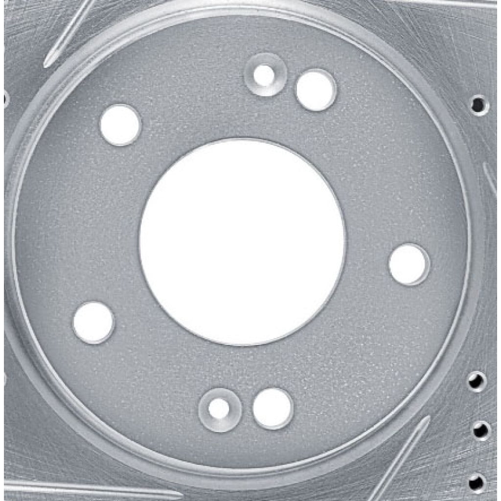 KarParts360 For Kia Niro 2023 2024 2025 Disc Brake Rotor Front, Driver Side | Cast Iron | Silver Finish | Drilled And Slotted Style | 69 Millimeters/2.72 Inches Center Hole Diameter