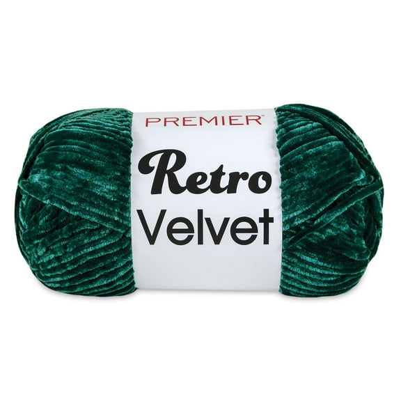 Premier Yarns 100% Polyester Velvet Emerald Yarn, 306 yd