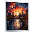 thumbnail image 2 of Designart "Pop Art Minneapolis I" Cityscapes Floater Framed Wall Art Print, 2 of 7