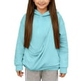 thumbnail image 4 of XDZJLR Kids Hoodies Top Girls' Sweatshirts Puppies Cats Shoulder Straps Pockets Long Sleeve Hooded Sweatshirts Hoodie Sky Blue 3-4 Years, 4 of 6