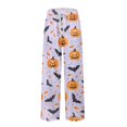 thumbnail image 6 of Satingcolo Mens Pajama Pants Red Bats Halloween, Cotton Soft Sleep Lounge Pj Bottoms with Pockets Drawstring, 6 of 6