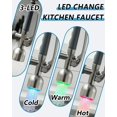 thumbnail image 3 of Grifo de cocina Fapully Commercial de una sola manija LED cepillado, 3 of 9