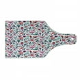 thumbnail image 1 of Tulip Cutting Board, Floral Background with Linked Swirling Tulip and Branches Fresh Ornate, Decorative Tempered Glass Cutting and Serving Board, Wine Bottle Shape, Pink Teal Red, by Ambesonne, 1 of 1