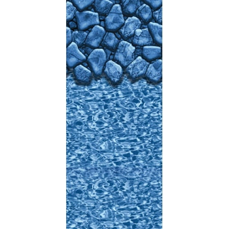 SmartLine 16  x 32  Rectangular Boulder Swirl Replacement Beaded Liner for use with Kayak Pools - 4  Flat Bottom  20 Gauge