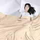 thumbnail image 3 of Sábana plana Utopia Bedding, doble, beige, suave microfibra cepillada, 3 of 7