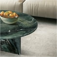 thumbnail image 5 of JERFIT 70cm Green Marble Coffee Table with Metal Base, Modern Living Room Accent Table, Natural Stone Centerpiece for Lounge & Salon, 5 of 8