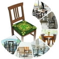 thumbnail image 6 of Set of 6 Removable Chair Seat Covers for Dining Room, St Patrick''s Day Floral Stretchable Wedding Party Chair Slipcovers Cushion Protector Clovers Shamrocks Furniture Decor, 16.9x16.9 Inches, 6 of 6