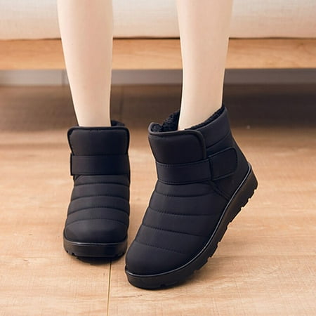 

Snow Women Boots Plush Shoes For Women Slip On Platform Women Shoes Flat Waterproof Ankle Boots Casual Winter Shoes Botas Mujer