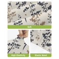 thumbnail image 4 of Grey Brown Botanical Bar Stool Covers Set of 2, Rustic Country Spring Floral Summer Leaf Stretch Bar Chair Covers with Backs, Removable Pub Counter Height Chair Cover for Kitchen Dining Room Cafe, 4 of 7