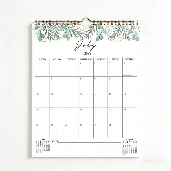July 2026 - December 2027 Wall Calendar, Modern Simple Hanging Planner, 18-Month Home Office Decor