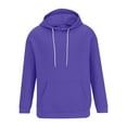 thumbnail image 4 of BXINGOHAI Mens Hooded Sweatshirts Breathable Hoodies Casual With Pockets Drawstring Pullover Shirts Basic Solid Sweatshirt Fall Savings Purple,XXXL, 4 of 5